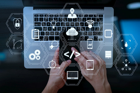 爭睹編碼軟件開發(fā)者的工作與擴大現(xiàn)實儀表板計算機圖標有關這些包括